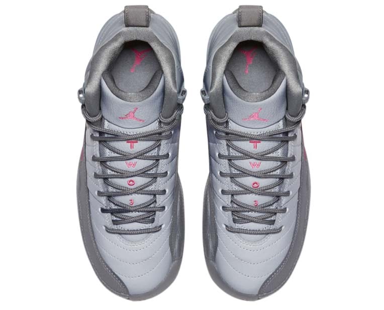 Air Jordan 12 GS Wolf Grey / Vivid Pink - Image 4