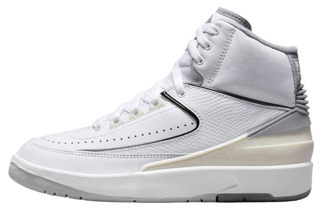 Air Jordan 2 Retro GS White / Cement Grey - Image 2