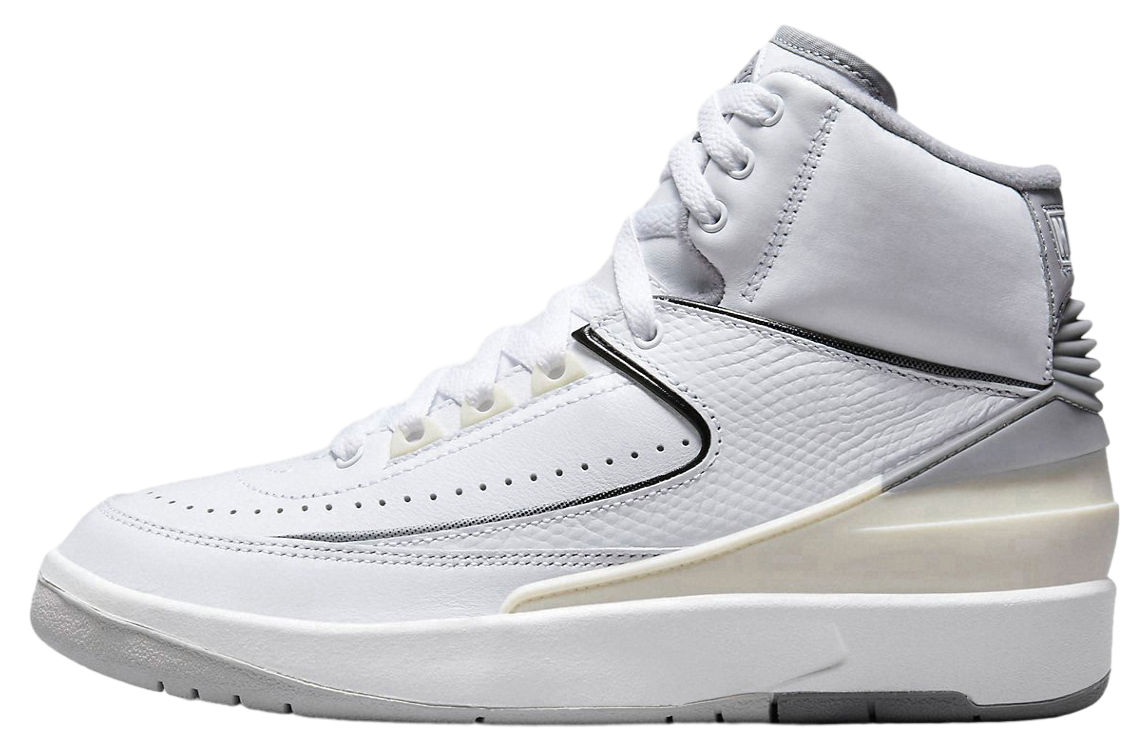 Air Jordan 2 Retro GS White / Cement Grey - Image 2