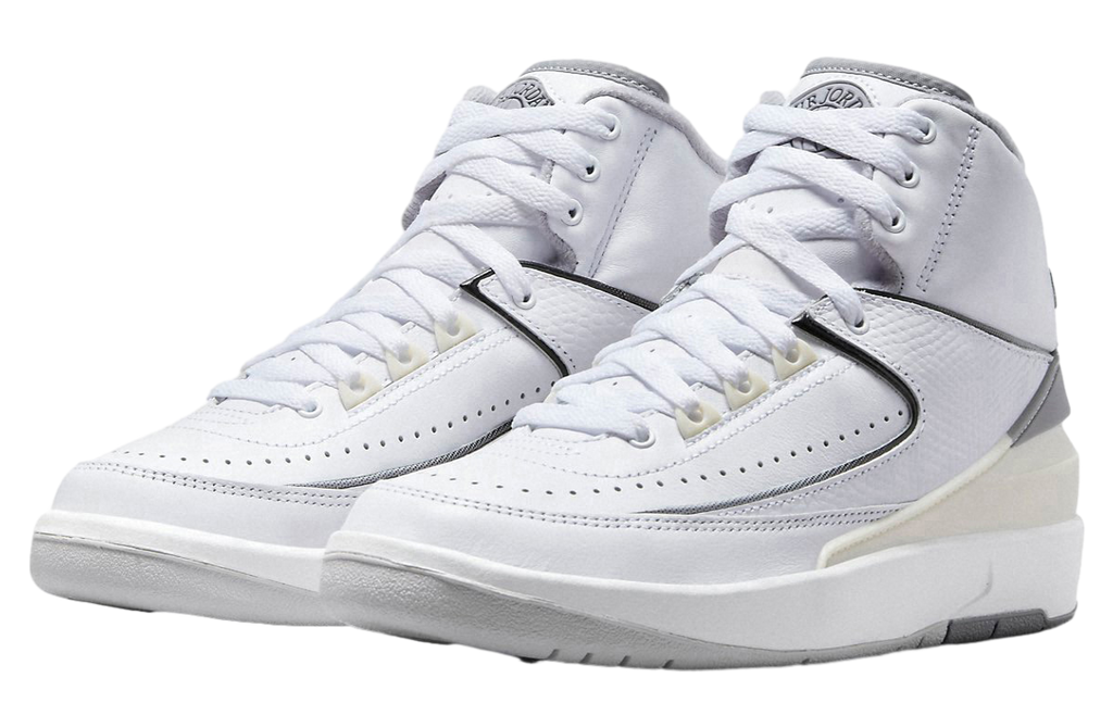 Air Jordan 2 Retro GS White / Cement Grey - Image 8