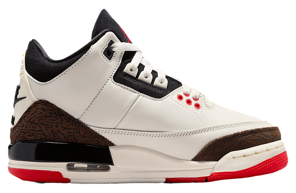 Air Jordan 3 GS Sail / University Red - Image 3