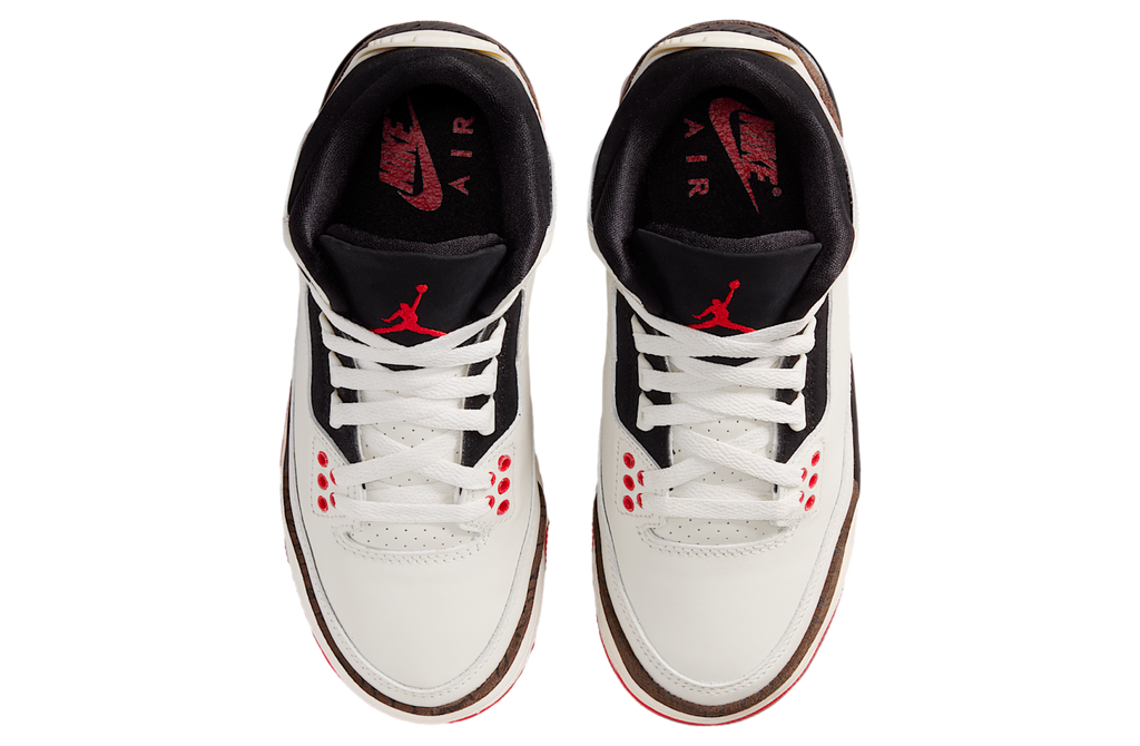 Air Jordan 3 GS Sail / University Red - Image 4