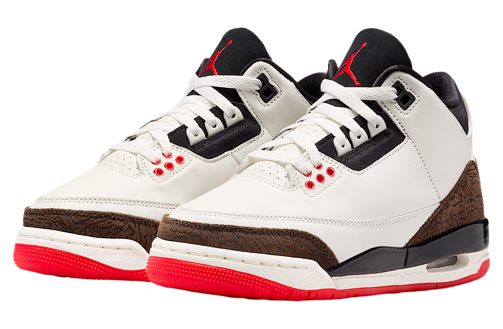 Air Jordan 3 GS Sail / University Red - Image 5