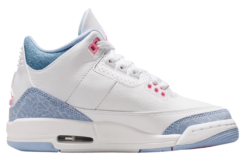 Air Jordan 3 GS White / Cobalt Bliss - Image 3
