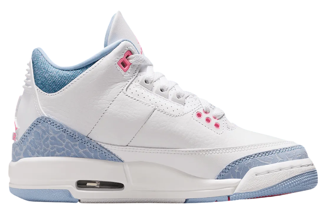 Air Jordan 3 GS White / Cobalt Bliss - Image 3