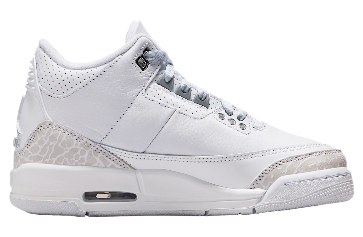 Air Jordan 3 GS White / Metallic Silver - Image 3