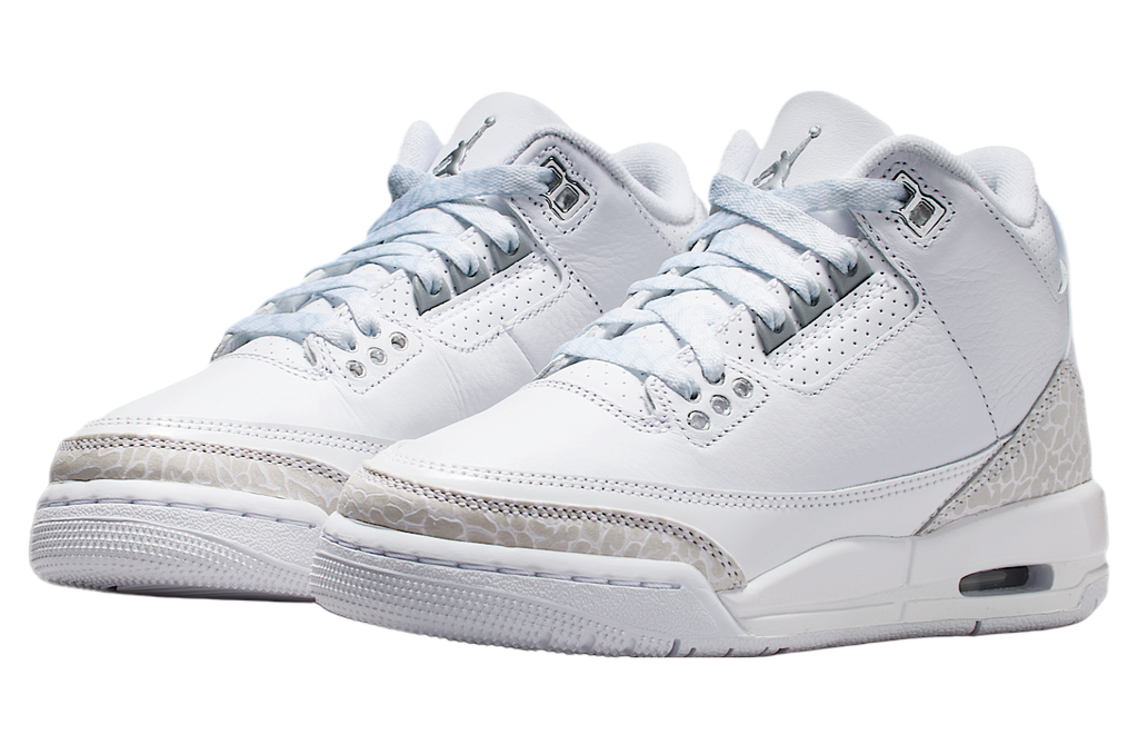 Air Jordan 3 GS White / Metallic Silver - Image 5