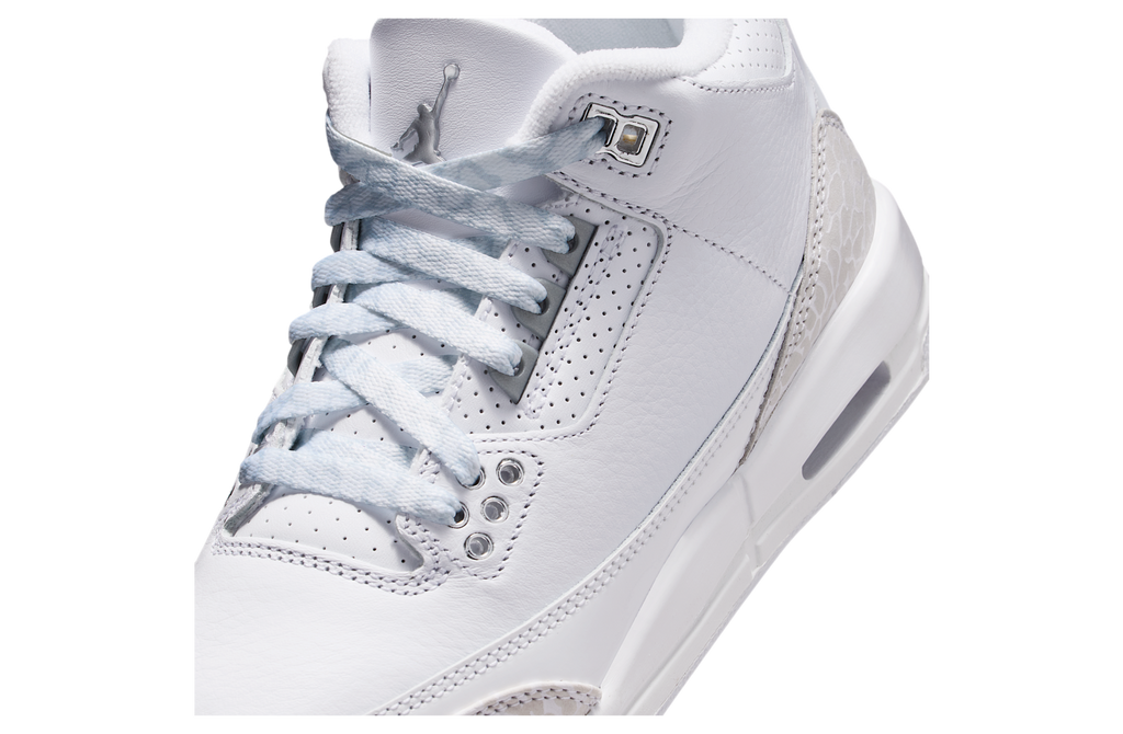 Air Jordan 3 GS White / Metallic Silver - Image 7