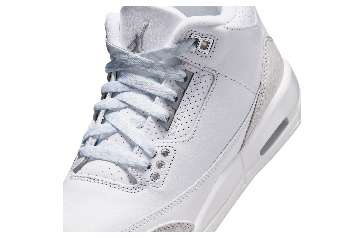 Air Jordan 3 GS White / Metallic Silver - Image 7