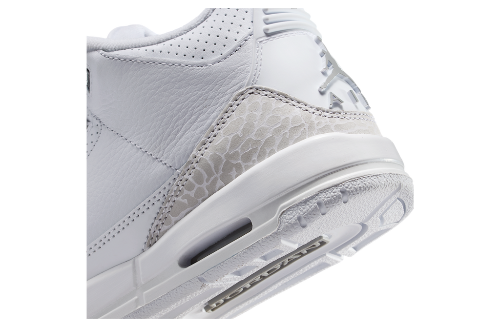 Air Jordan 3 GS White / Metallic Silver - Image 8