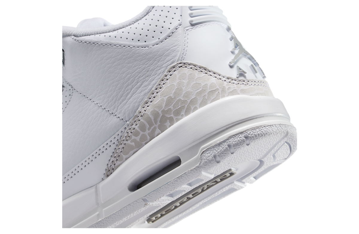 Air Jordan 3 GS White / Metallic Silver - Image 8