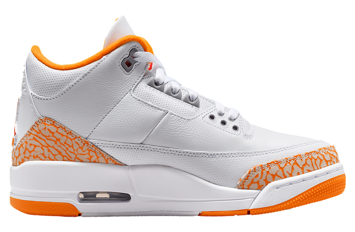 Air Jordan 3 Orange Citrus WMNS White / Cement Grey - Image 3
