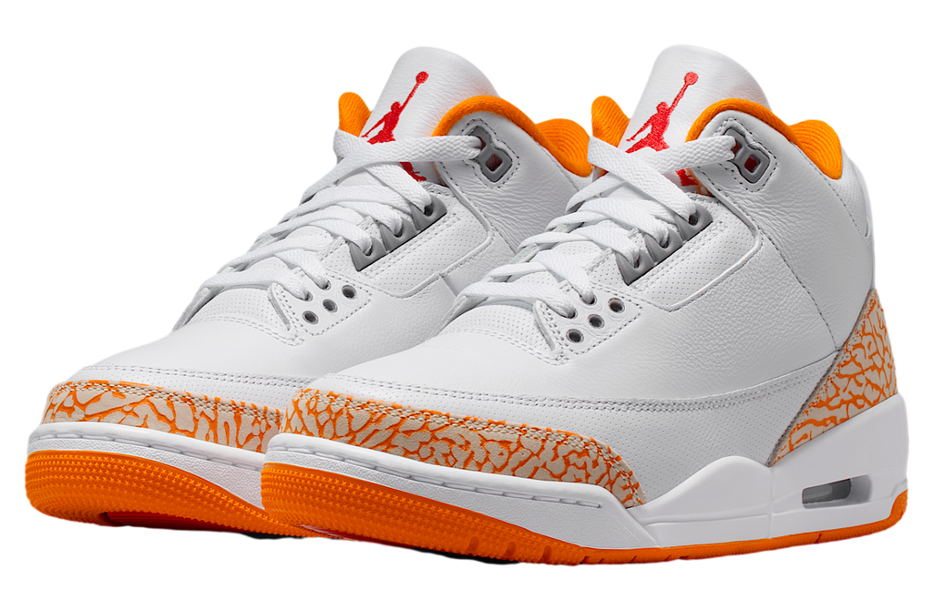 Air Jordan 3 Orange Citrus WMNS White / Cement Grey - Image 5