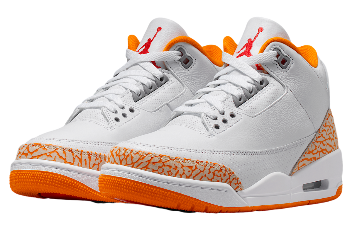 Air Jordan 3 Orange Citrus WMNS White / Cement Grey - Image 5