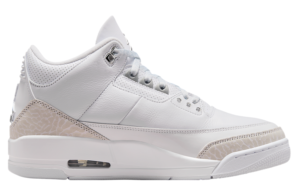 Air Jordan 3 Pure Money White / Metallic Silver - Image 3