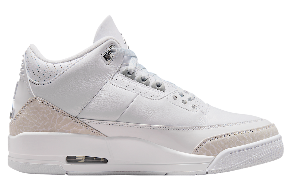 Air Jordan 3 Pure Money White / Metallic Silver - Image 3