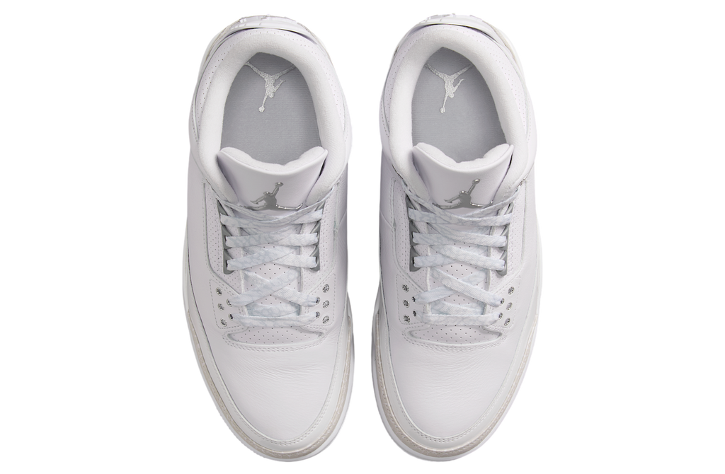 Air Jordan 3 Pure Money White / Metallic Silver - Image 4