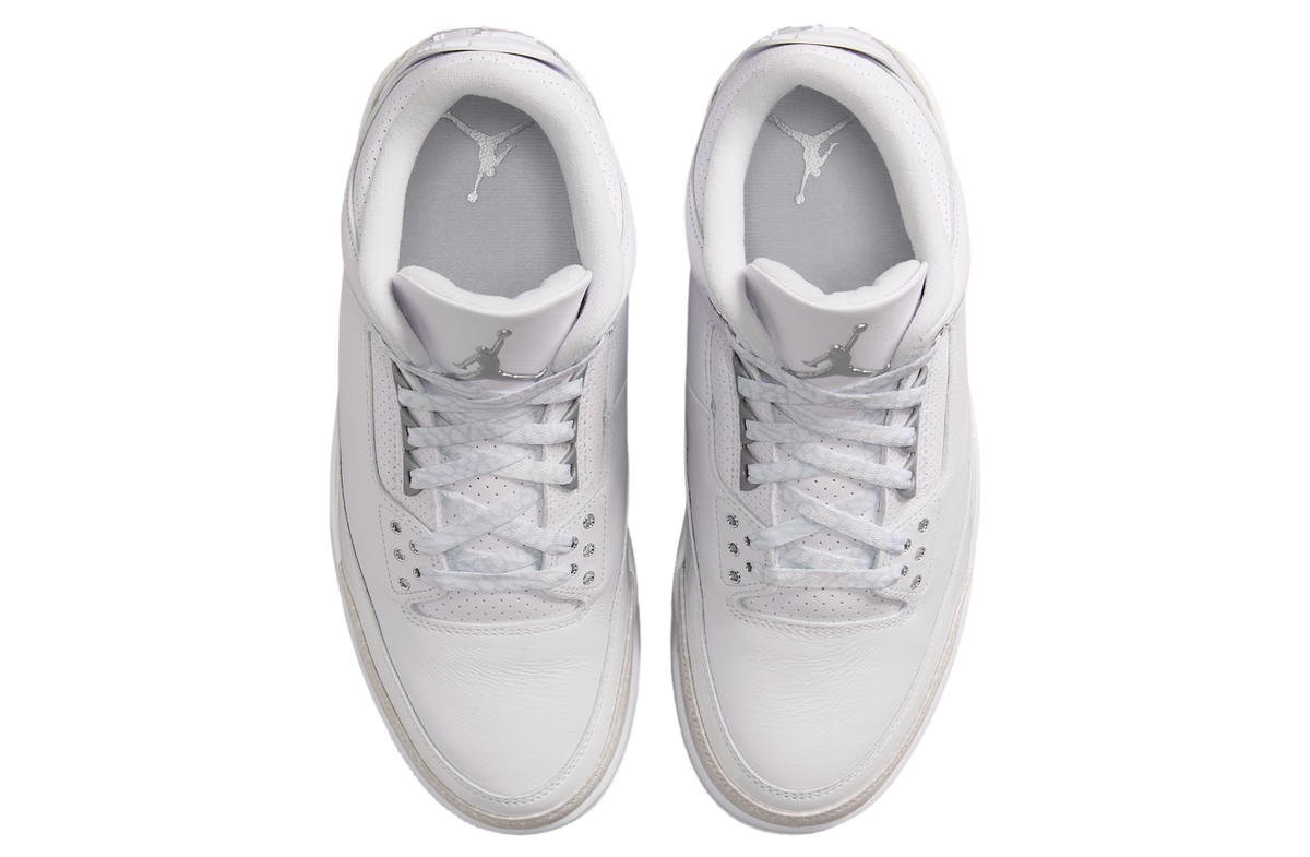Air Jordan 3 Pure Money White / Metallic Silver - Image 4