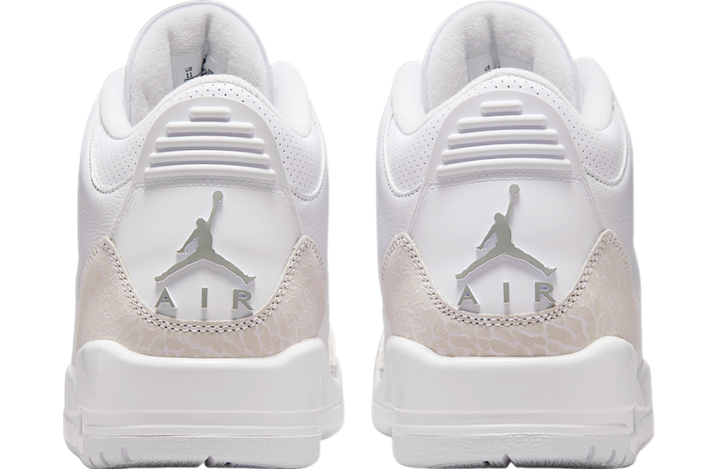Air Jordan 3 Pure Money White / Metallic Silver - Image 6