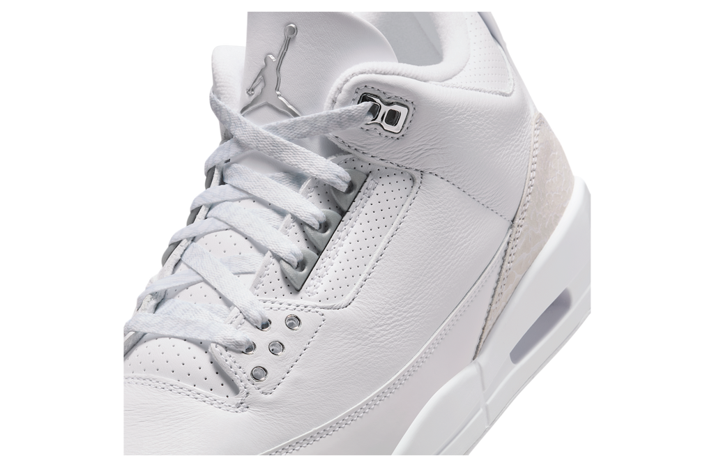Air Jordan 3 Pure Money White / Metallic Silver - Image 7