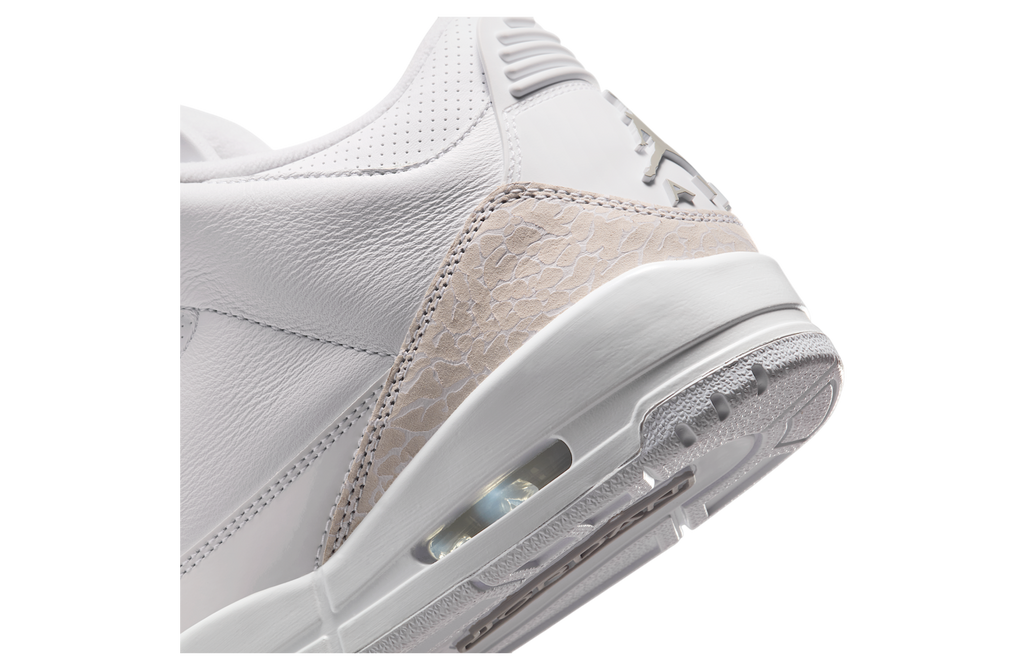 Air Jordan 3 Pure Money White / Metallic Silver - Image 8