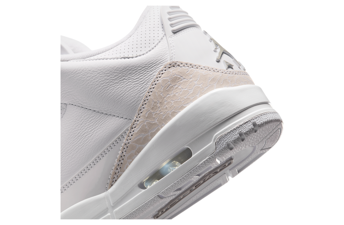Air Jordan 3 Pure Money White / Metallic Silver - Image 8