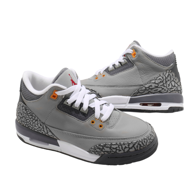 Air Jordan 3 Retro GS Silver / Sport Red - Image 7