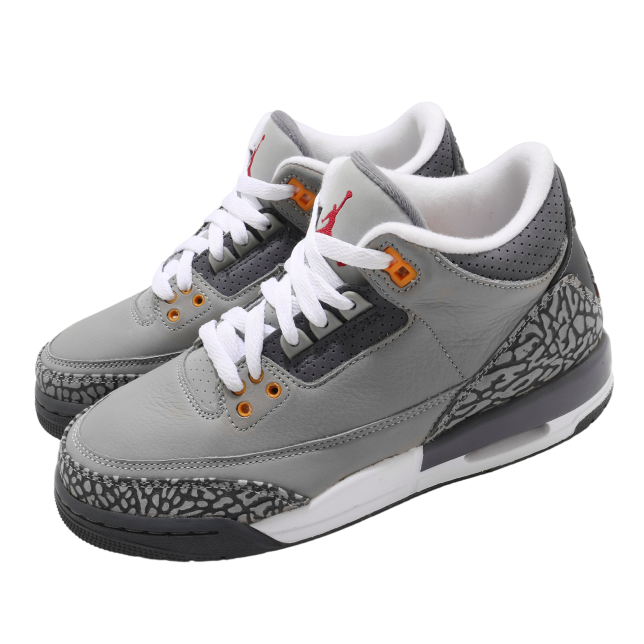 Air Jordan 3 Retro GS Silver / Sport Red - Image 8