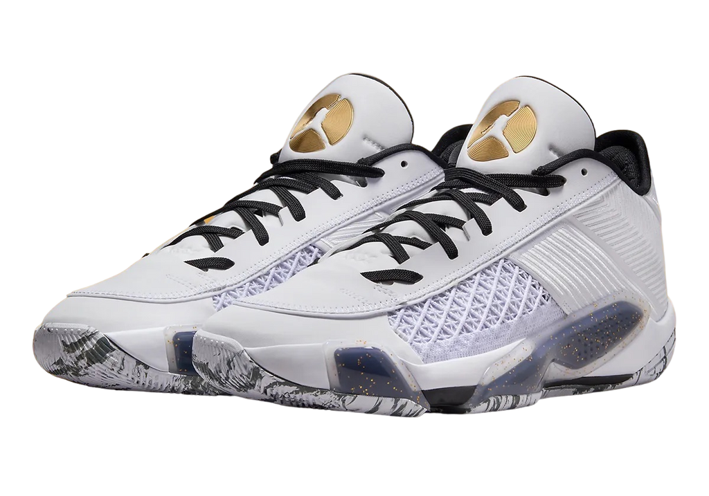 Air Jordan 38 Low White Metallic Gold - Image 2