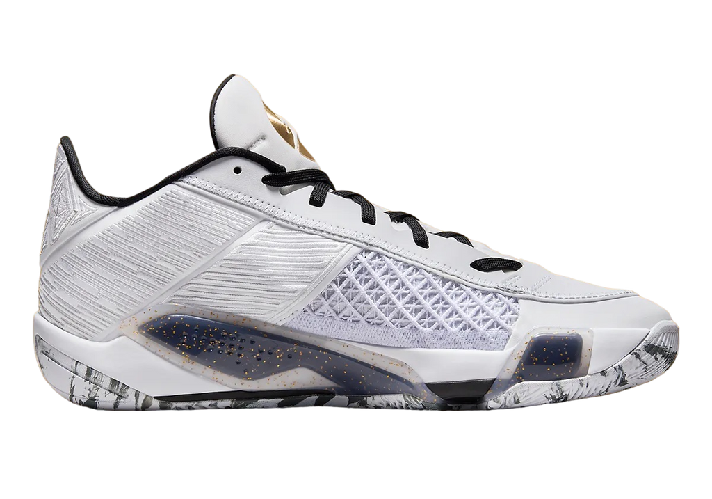 Air Jordan 38 Low White Metallic Gold - Image 3