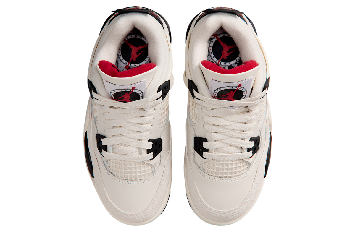 Air Jordan 4 Flight Club GS Sail / University Red - Image 4