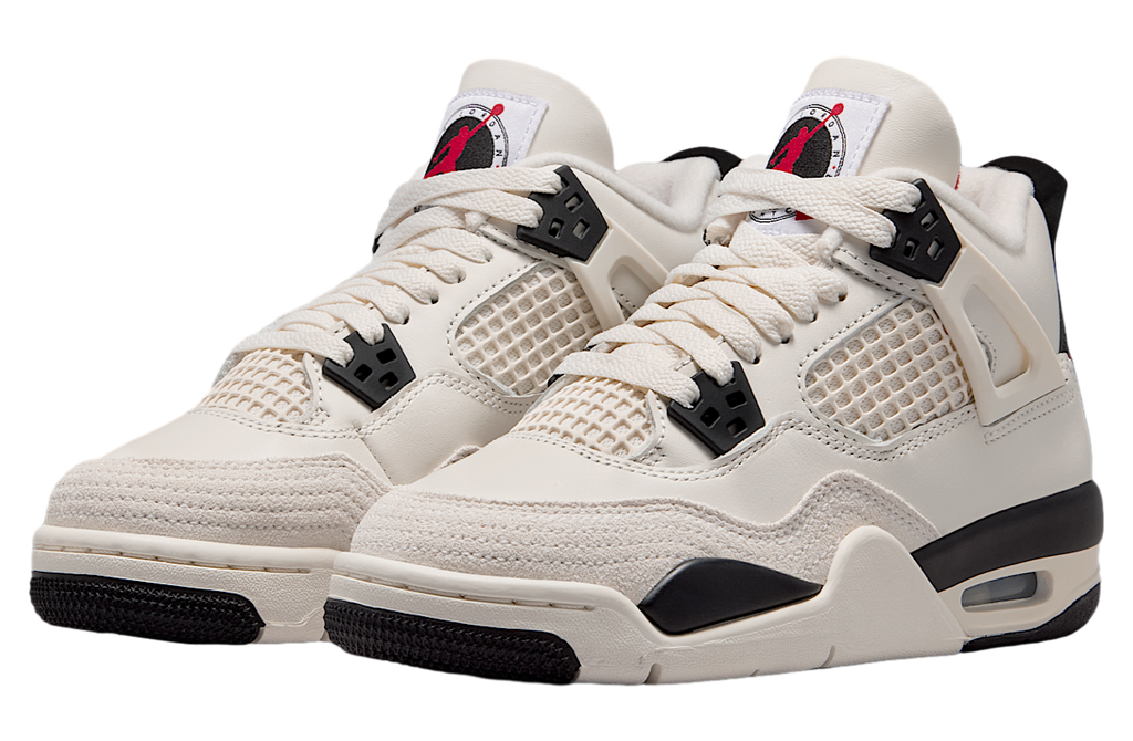 Air Jordan 4 Flight Club GS Sail / University Red - Image 5
