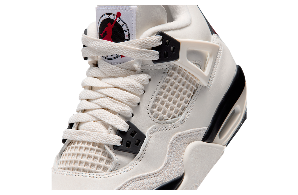 Air Jordan 4 Flight Club GS Sail / University Red - Image 7
