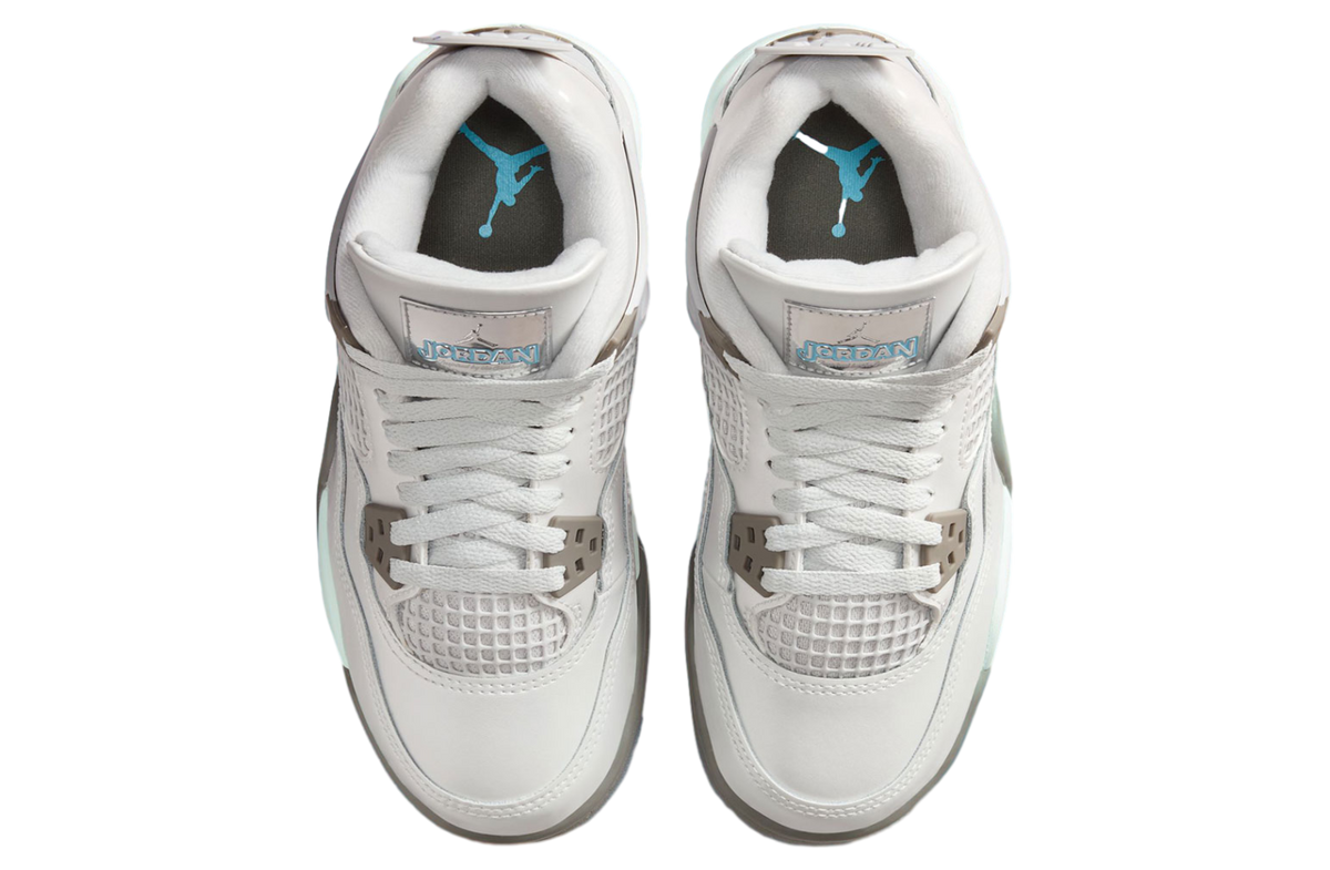 Air Jordan 4 GS Photon Dust / Blue Chill - Image 4