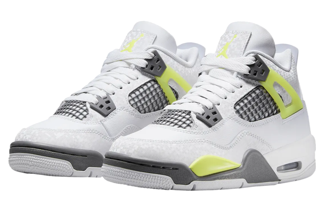 Air Jordan 4 GS White / Light Lemon Twist - Image 2