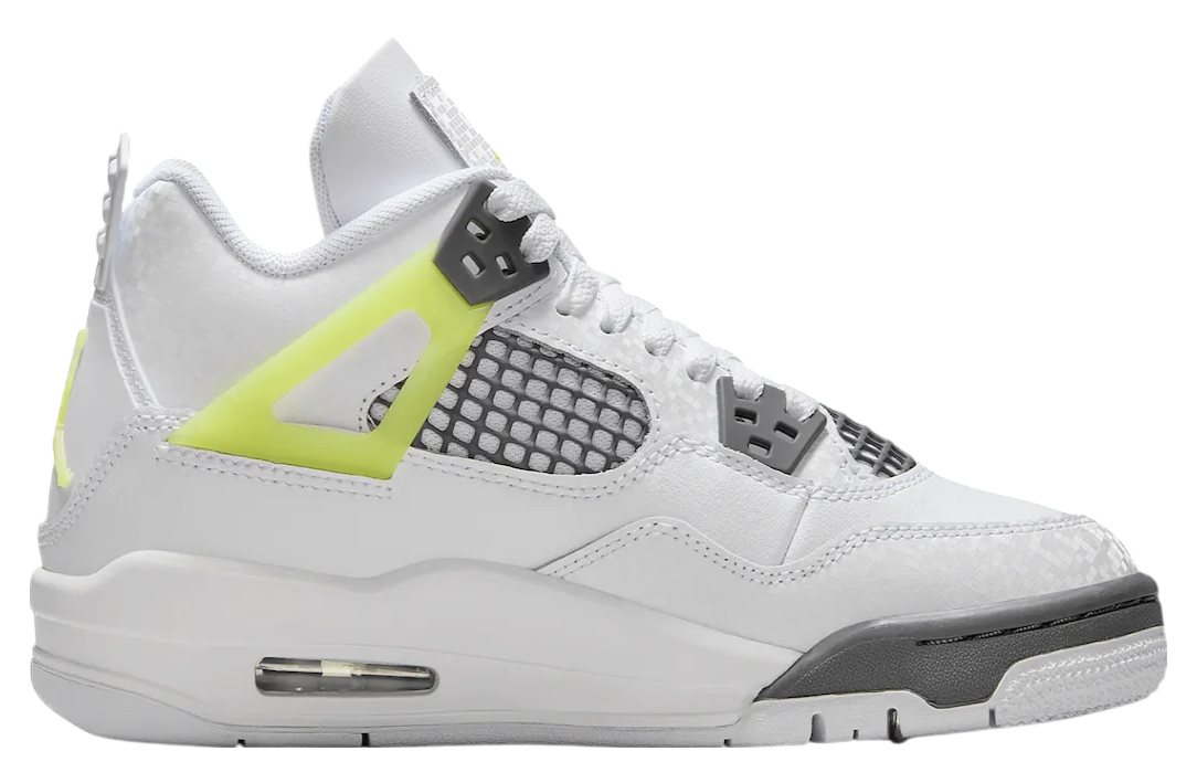 Air Jordan 4 GS White / Light Lemon Twist - Image 3