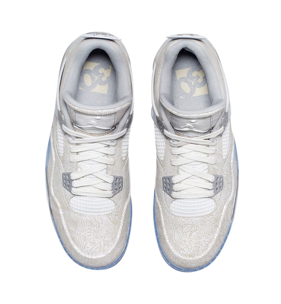 Air Jordan 4 Laser White / Chrome - Image 3