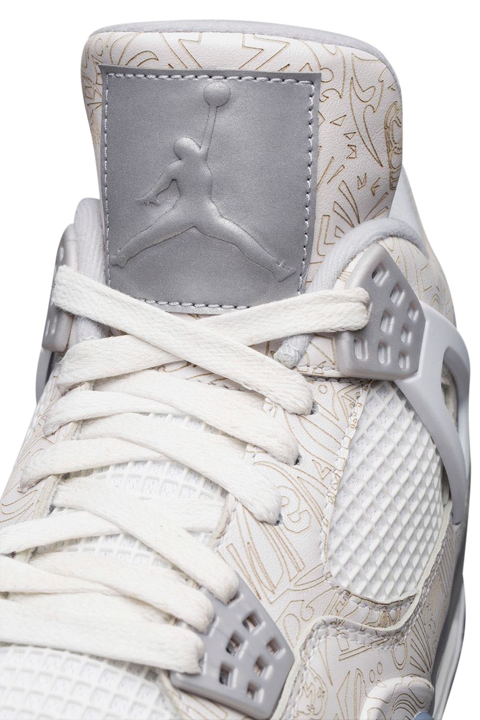 Air Jordan 4 Laser White / Chrome - Image 4