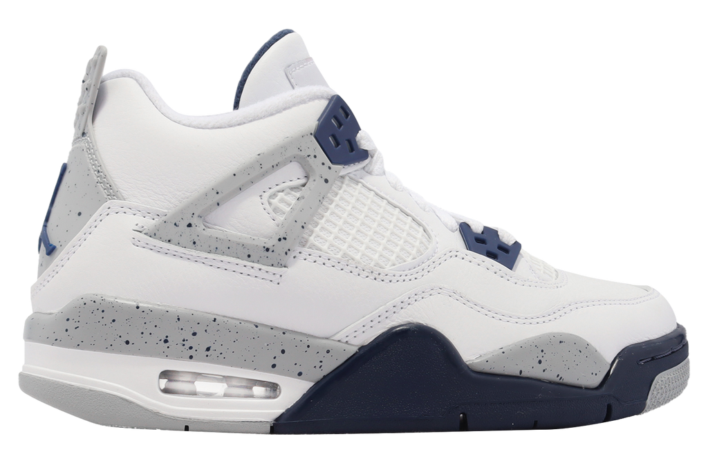 Air Jordan 4 Retro GS White / Midnight Navy - Image 5