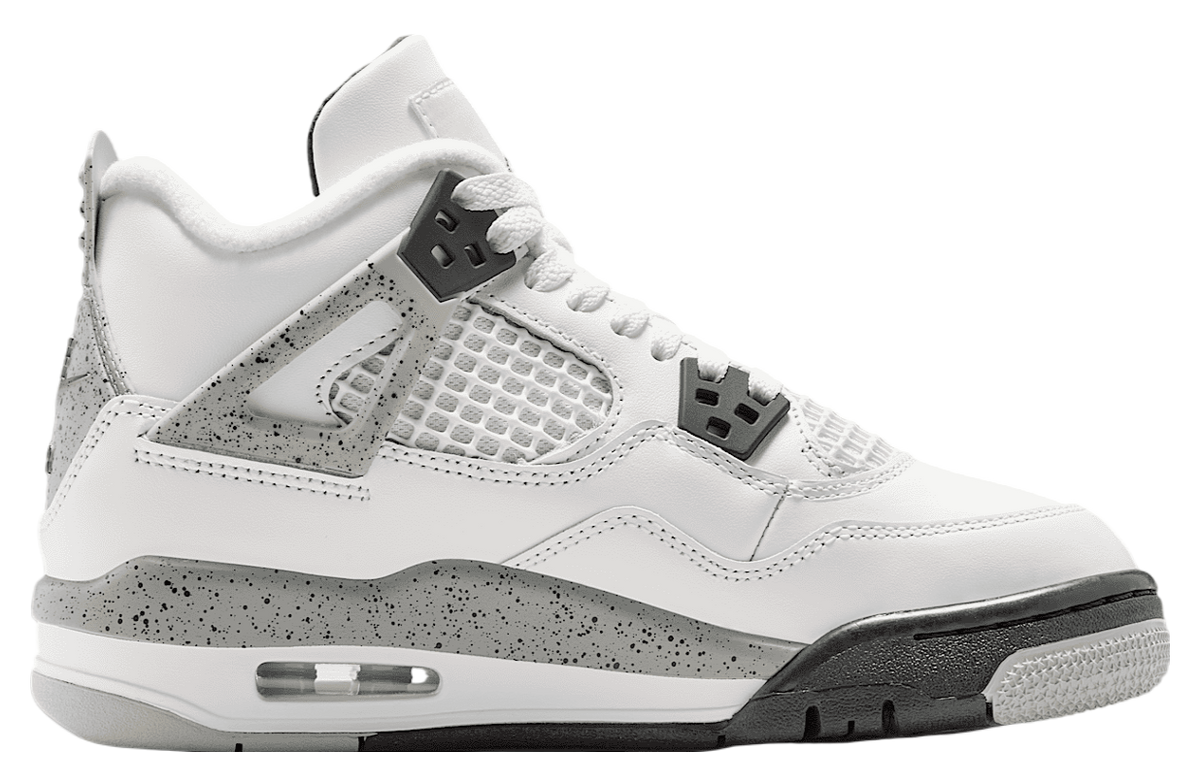 Air Jordan 4 White Cement GS Summit White / Cement Grey - Image 3