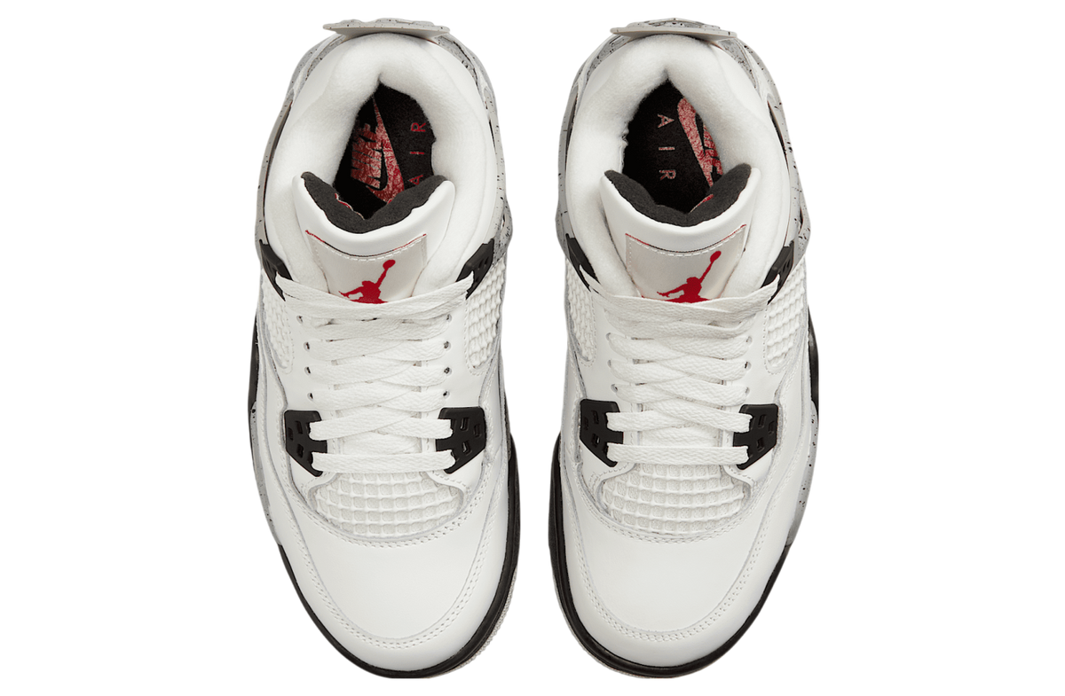 Air Jordan 4 White Cement GS Summit White / Cement Grey - Image 4