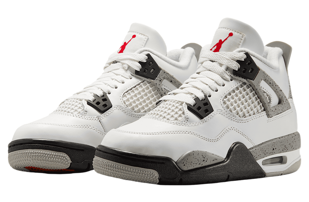 Air Jordan 4 White Cement GS Summit White / Cement Grey - Image 5