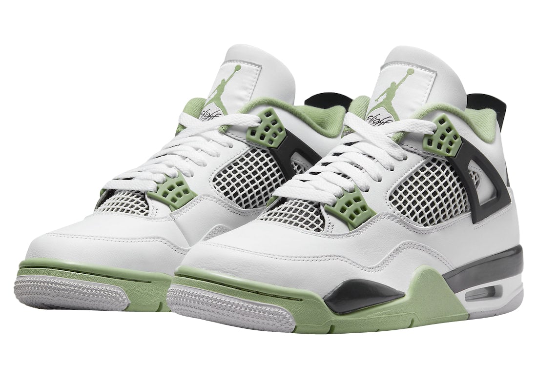 Air Jordan 4 WMNS Oil Green (Seafoam) - Image 2