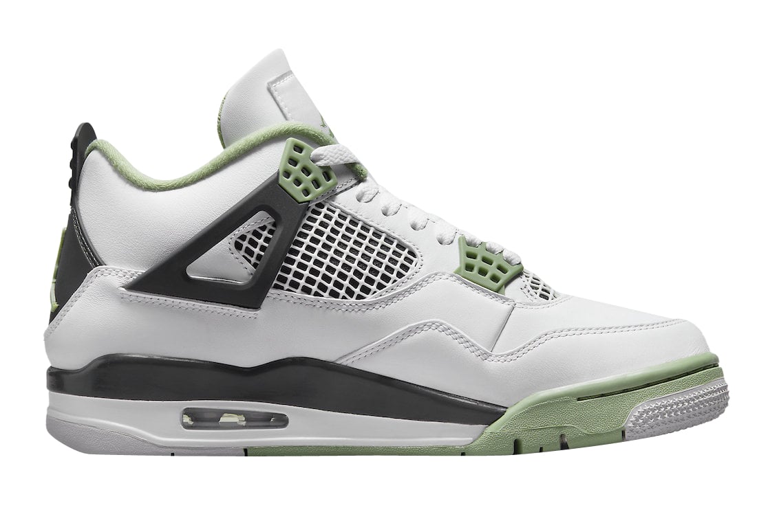 Air Jordan 4 WMNS Oil Green (Seafoam) - Image 3