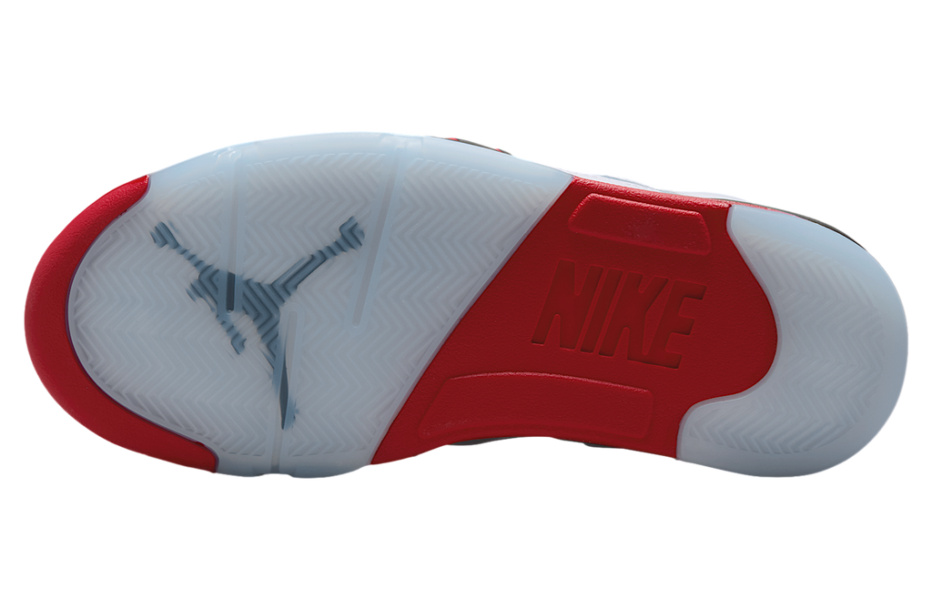 Air Jordan 5 Fire Red Black Tongue White / Fire Red - Image 2