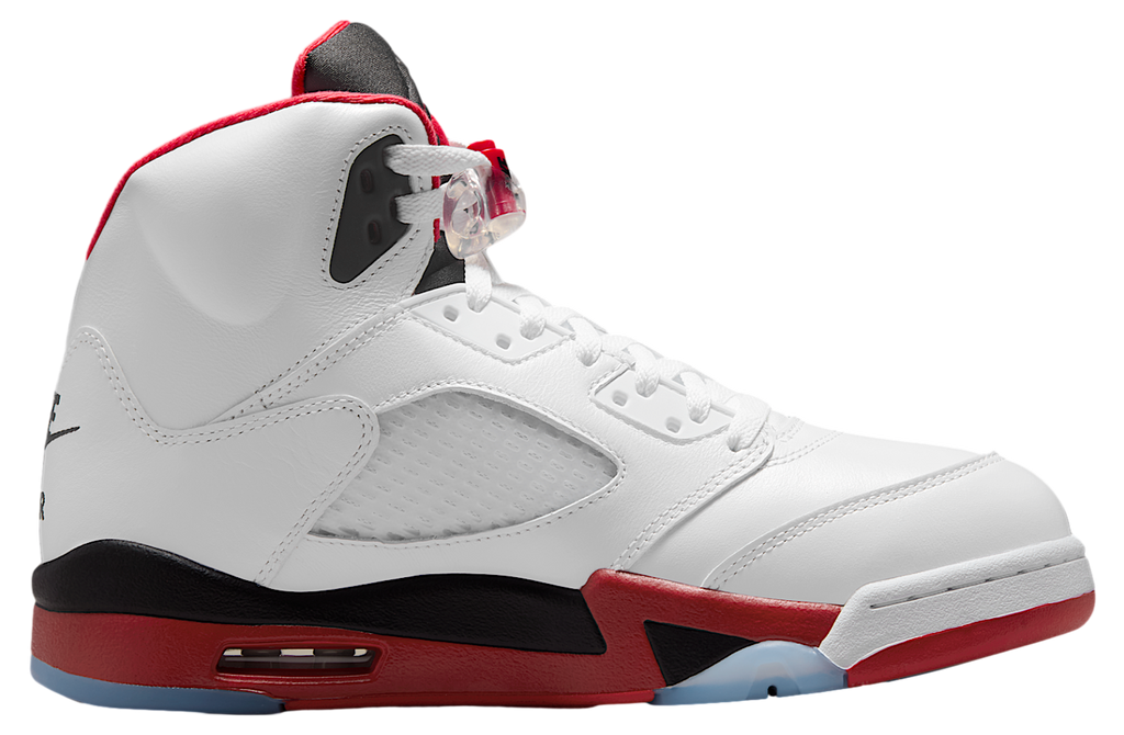 Air Jordan 5 Fire Red Black Tongue White / Fire Red - Image 3