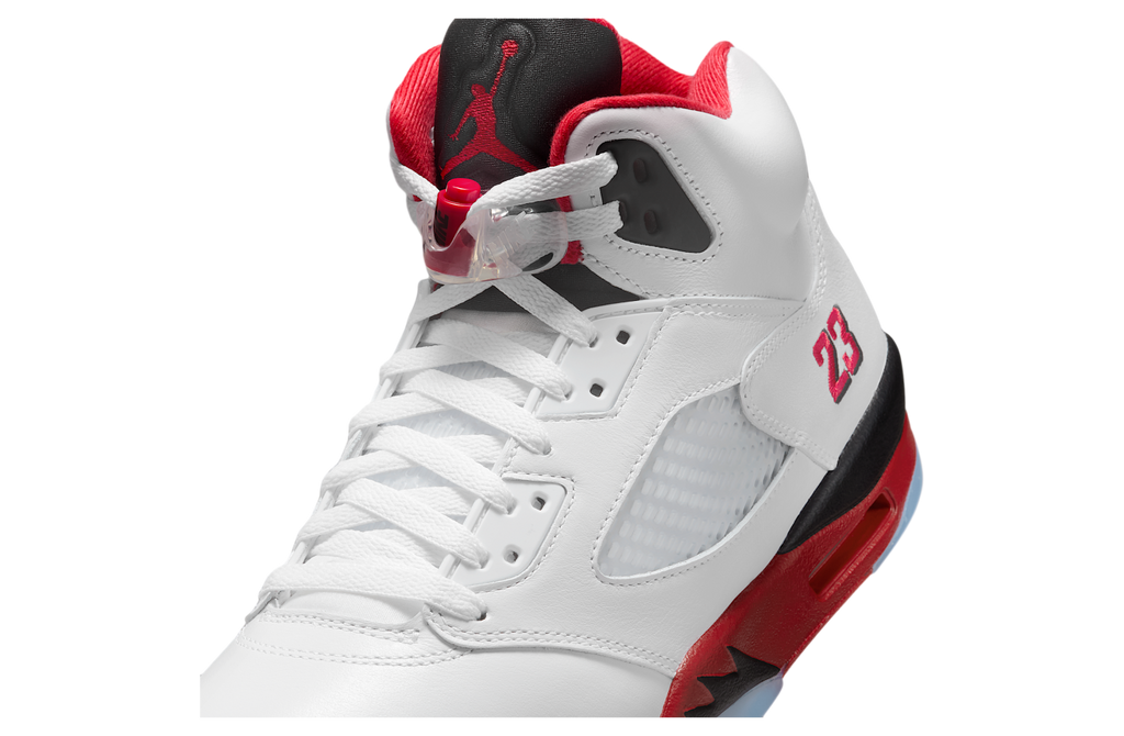 Air Jordan 5 Fire Red Black Tongue White / Fire Red - Image 7