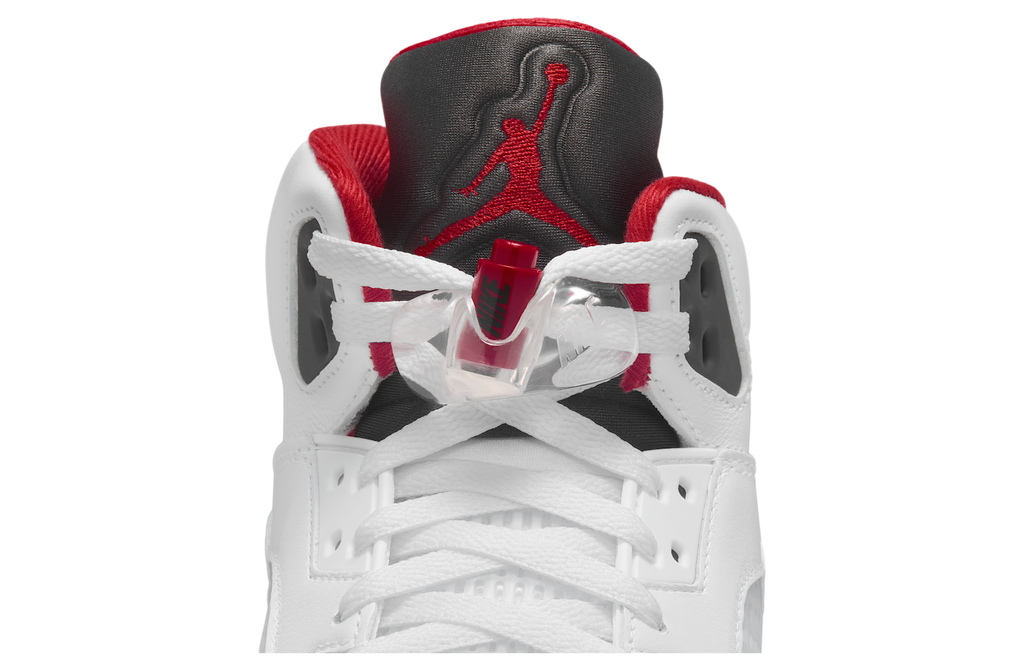 Air Jordan 5 Fire Red Black Tongue White / Fire Red - Image 9