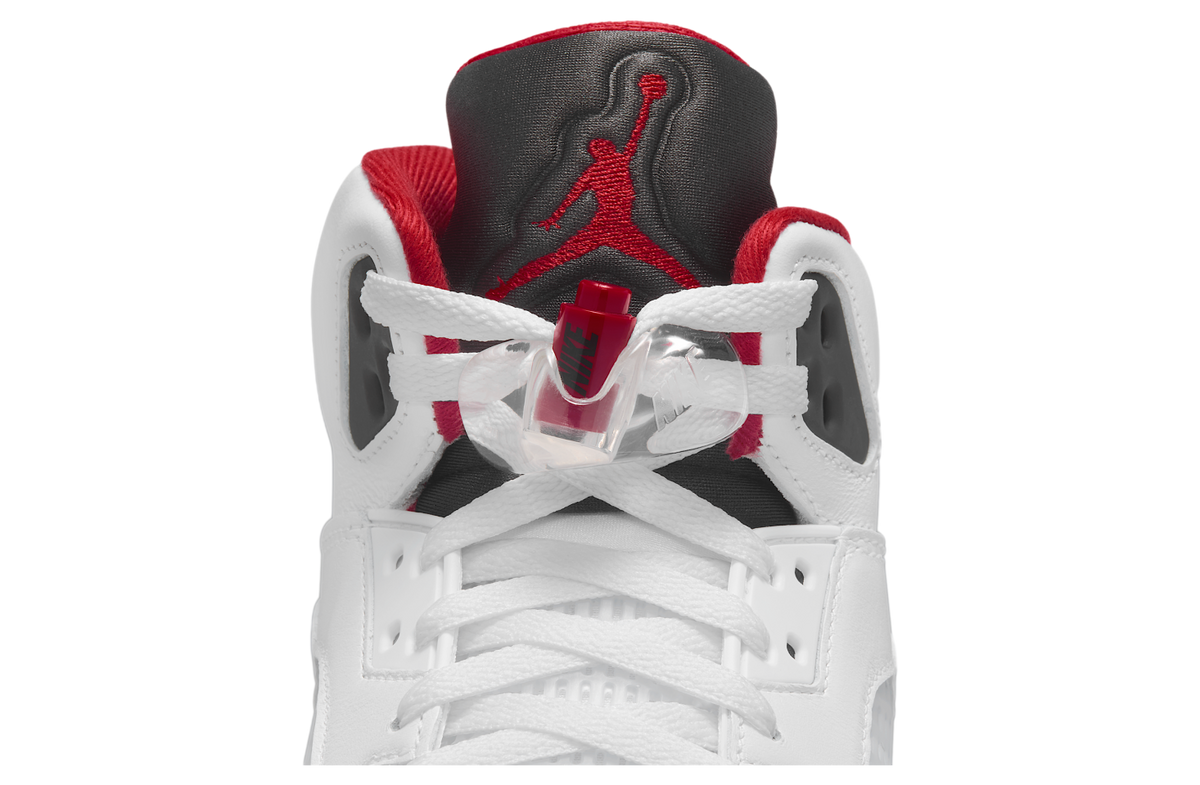 Air Jordan 5 Fire Red Black Tongue White / Fire Red - Image 9