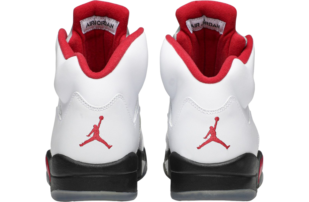 Air Jordan 5 Fire Red Silver Tongue - Image 4